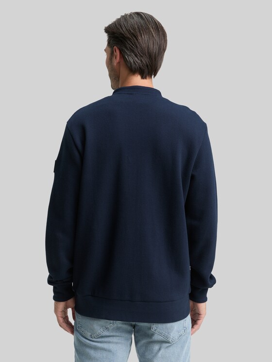 Cotton bomber jacket - sky captain blue