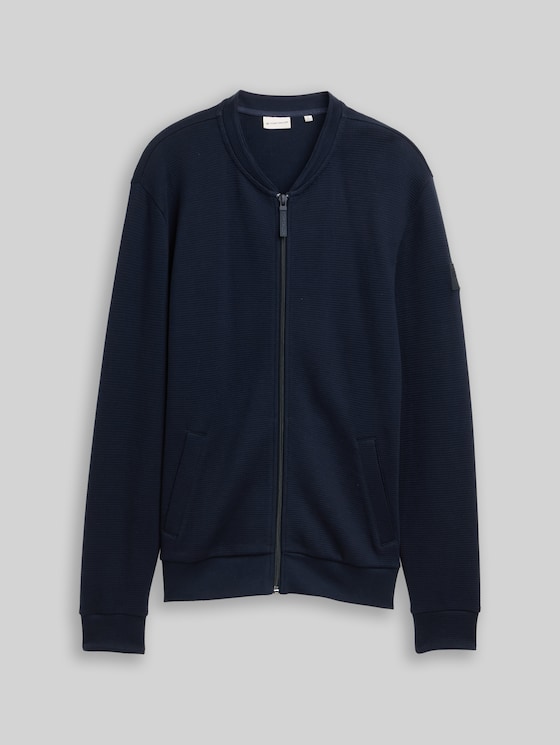 Cotton bomber jacket - sky captain blue