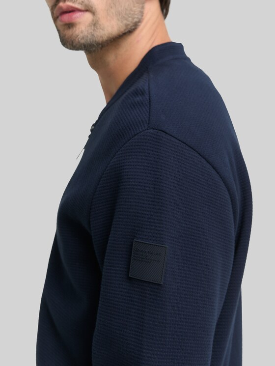 Cotton bomber jacket - sky captain blue