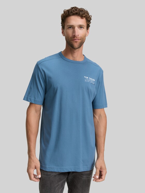 Printed T-shirt - real teal blue