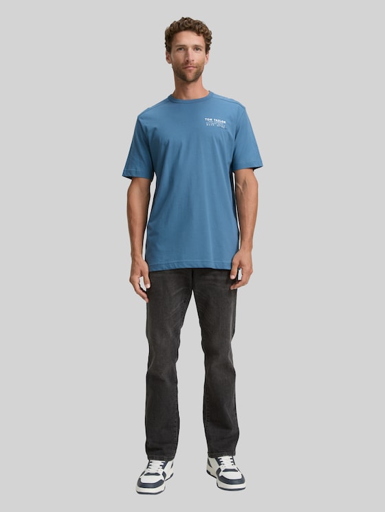 Printed T-shirt - real teal blue