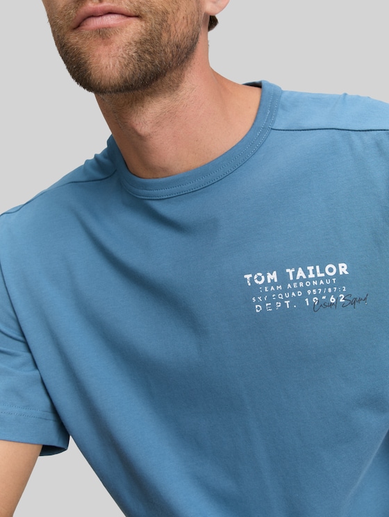 Printed T-shirt - real teal blue