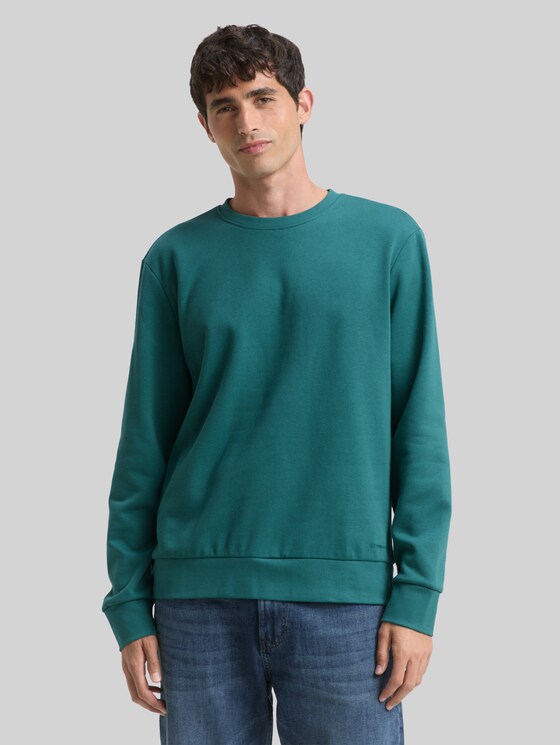 Basic sweatshirt in plain colours - Jasper Green