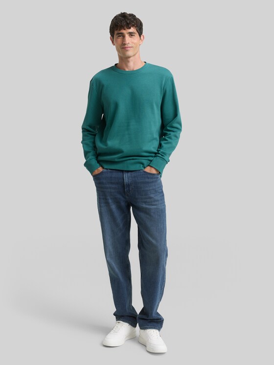 Basic sweatshirt in plain colours - Jasper Green