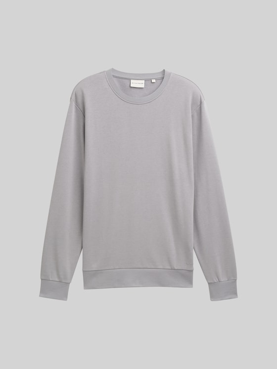 Basic sweatshirt in plain colours - formal grey