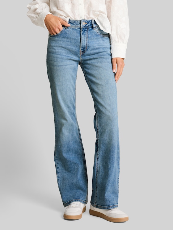 TTSTELLA BOOTCUT Stretch Jeans - Used Light Stone Blue Denim