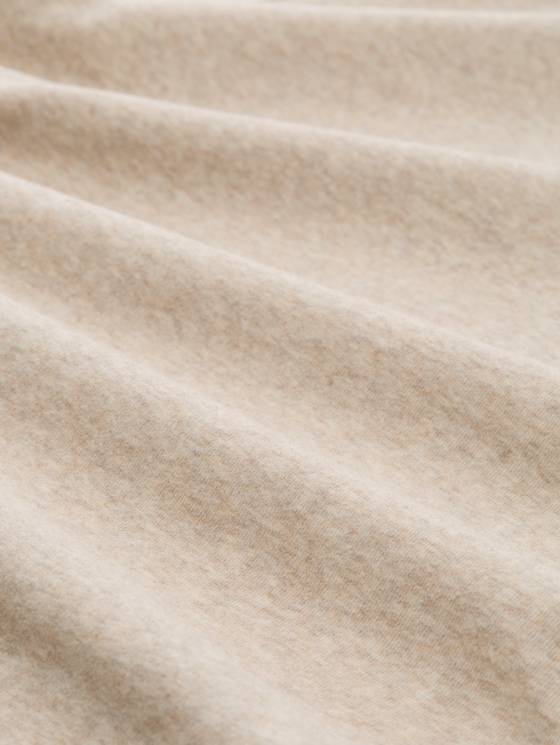 Long-sleeved shirt with gathered sleeves - cosy beige melange