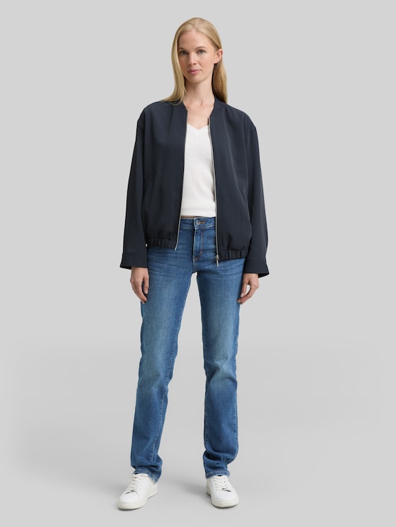 TTLIVA STRAIGHT jeans with stretch - Clean Mid Stone Blue Denim