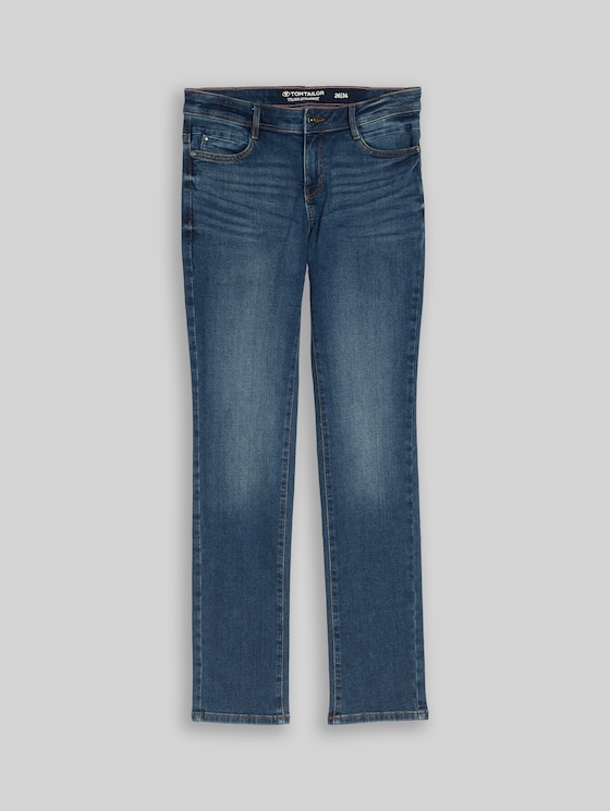 TTLIVA STRAIGHT jeans with stretch - Clean Mid Stone Blue Denim