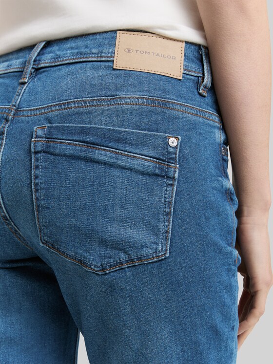 TTLIVA STRAIGHT jeans with stretch - Clean Mid Stone Blue Denim
