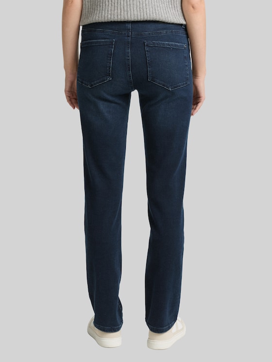 TTELVA STRAIGHT High-Waisted Jeans - blue black denim