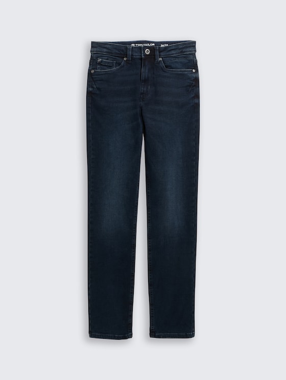 TTELVA STRAIGHT High-Waisted Jeans - blue black denim