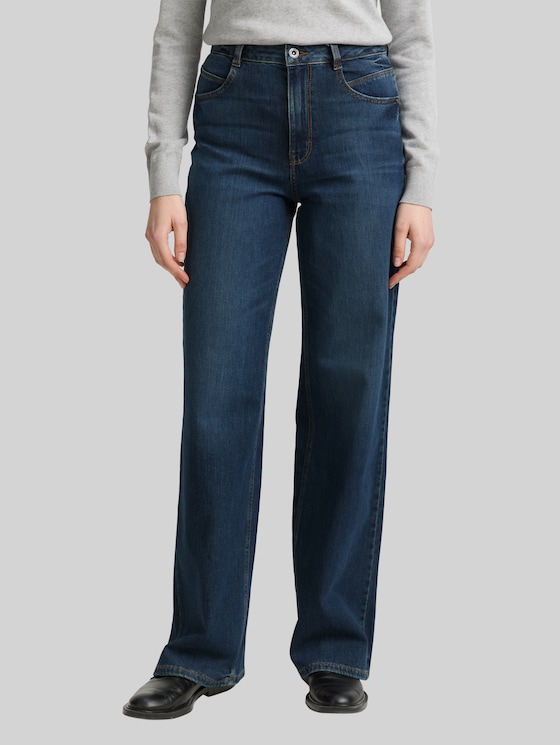TTMADINA WIDE jeans - Used Mid Stone Blue Denim