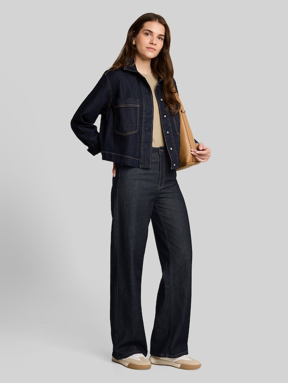 TTMADINA WIDE jeans - Rinsed Blue Denim