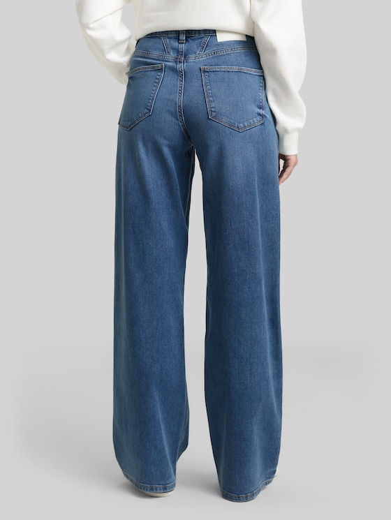TTMADINA WIDE jeans - mid stone wash denim