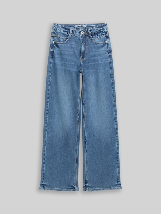 TTMADINA WIDE jeans - mid stone wash denim
