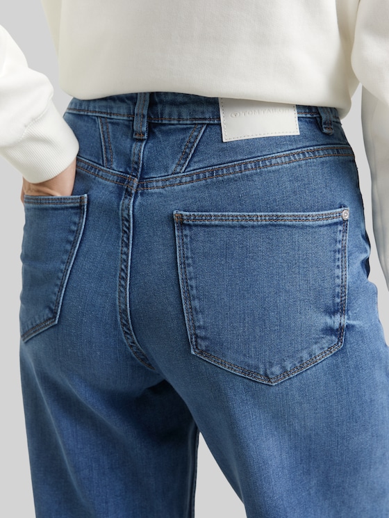 TTMADINA WIDE jeans - mid stone wash denim