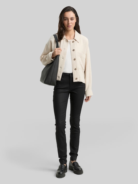 Coated TTLUCIE SKINNY Jeans - coated black denim