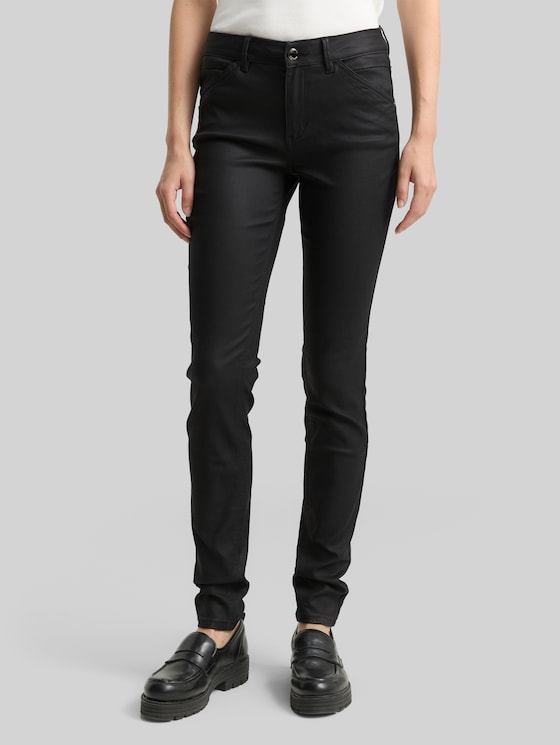 Coated TTLUCIE SKINNY Jeans - coated black denim