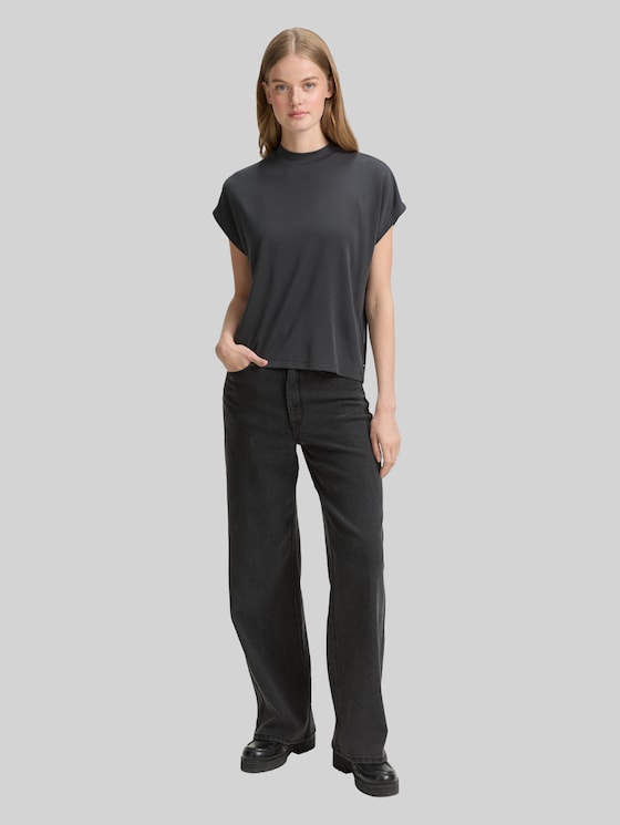 T-shirt with batwing sleeves - Tarmac Grey