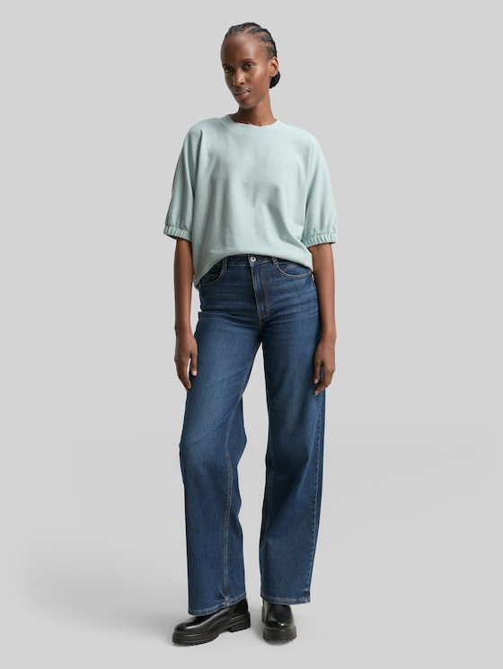 Boxy-fit T-shirt - Silver Cloud Blue Melange
