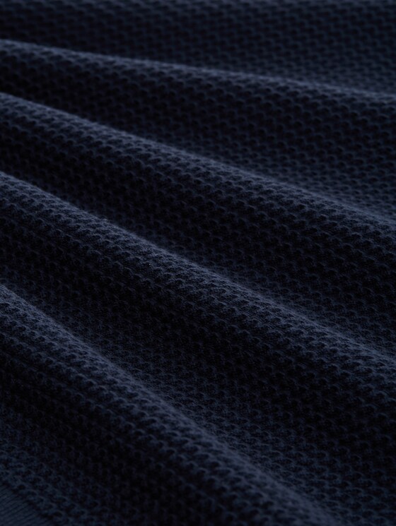 Round-neck knitted jumper - sky captain blue