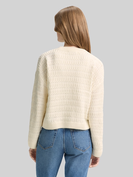 Relaxed-fit knitted jumper - off white
