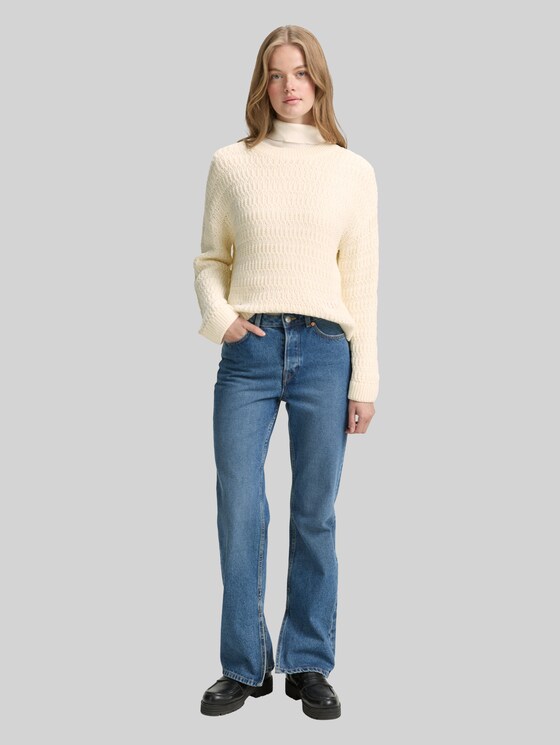 Relaxed-fit knitted jumper - off white