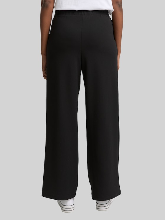 Wide leg trousers - deep black