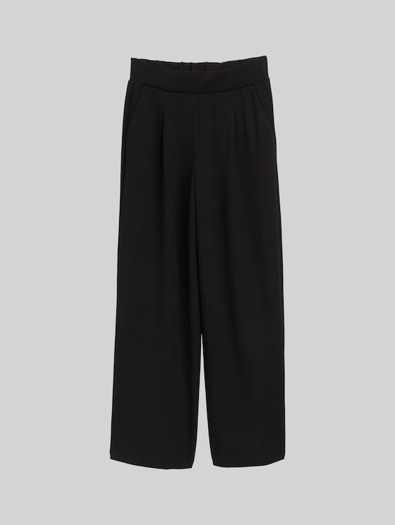 Wide leg trousers - deep black