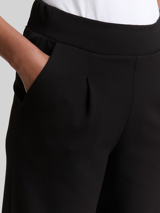 Wide leg trousers - deep black