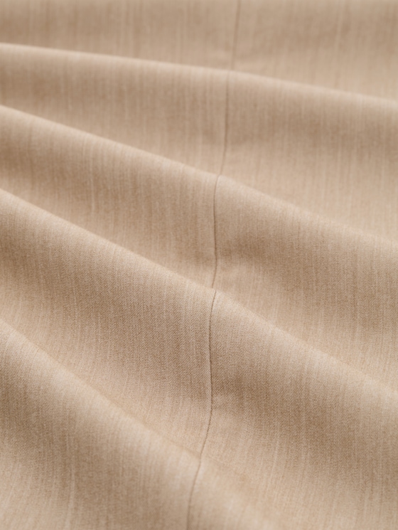Wide leg trousers with drawstring - intense beige melange