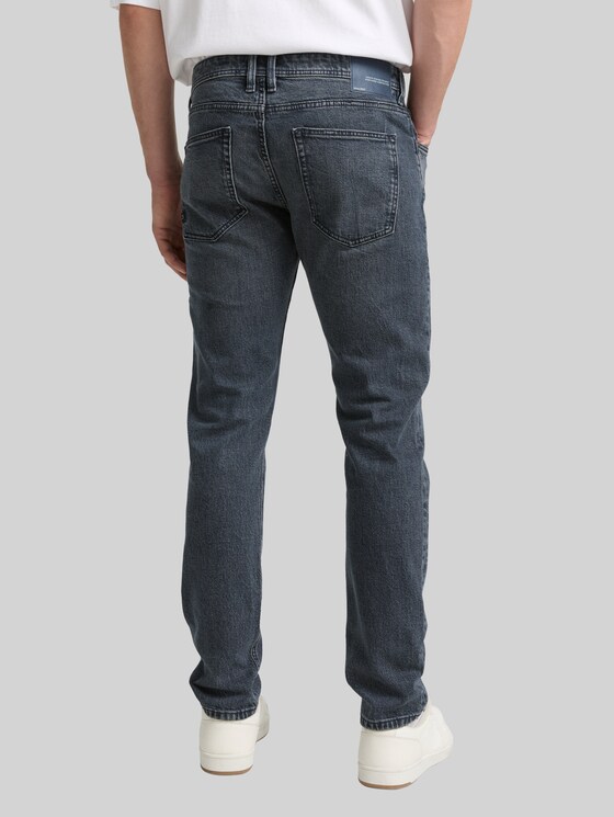 TTPIERS SLIM jeans - used dark stone grey denim