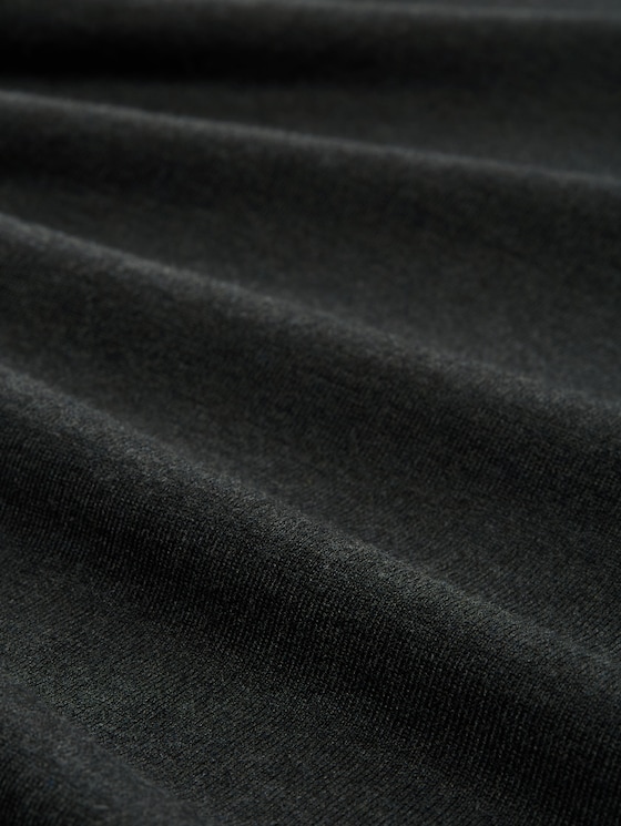 Viscose knitted polo shirt - Black Grey Melange
