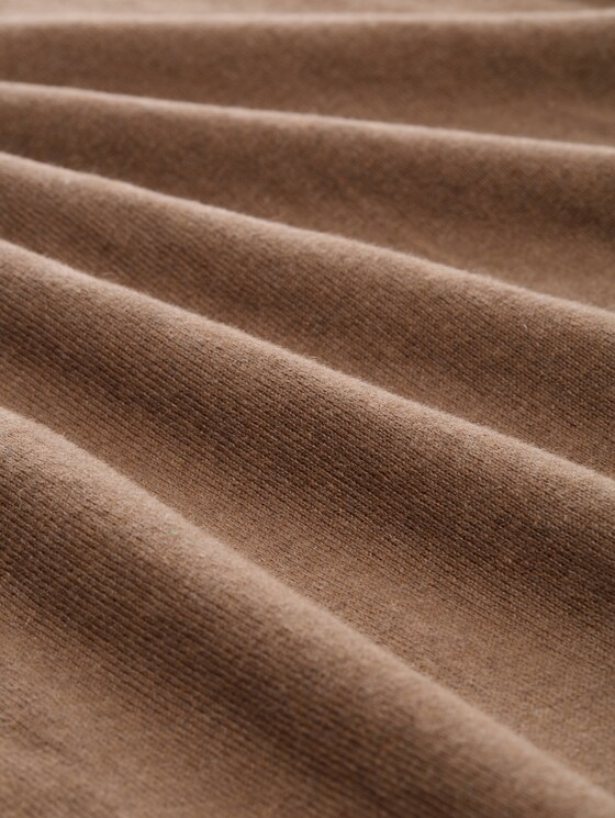 Knitted jumper with cashmere blend - dark taupe melange