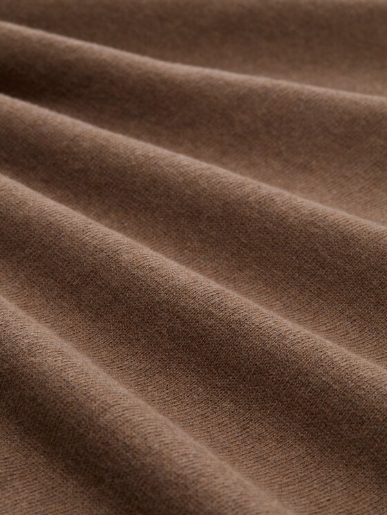Knitted jumper with cashmere blend - dark taupe melange