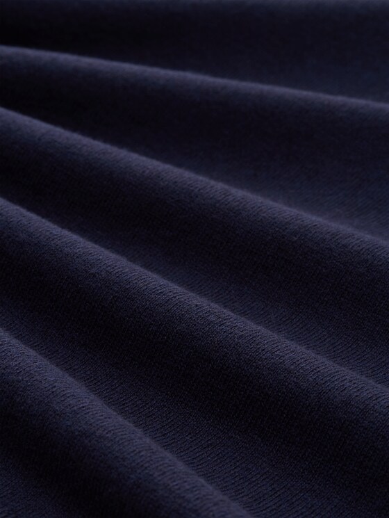 Turtleneck jumper with cashmere blend - Knitted Navy Melange