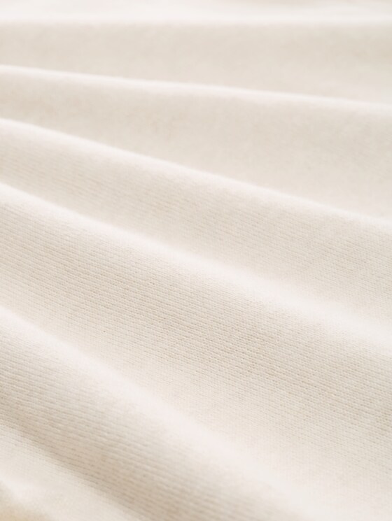 Turtleneck jumper with cashmere blend - soft buttercream melange