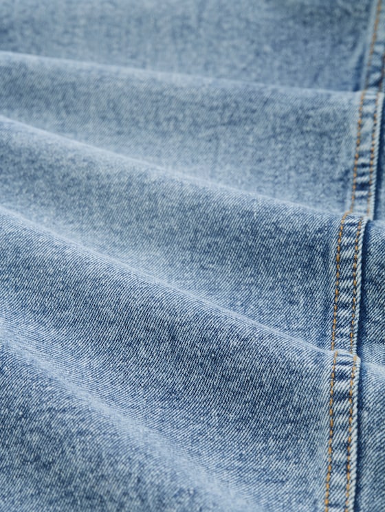 TTLINLEY MOM High-Waisted Ankle Jeans - Used Mid Stone Blue Denim