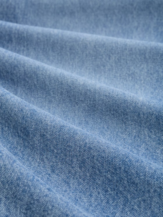 TTADEA BARREL jeans with belt - Used Mid Stone Blue Denim
