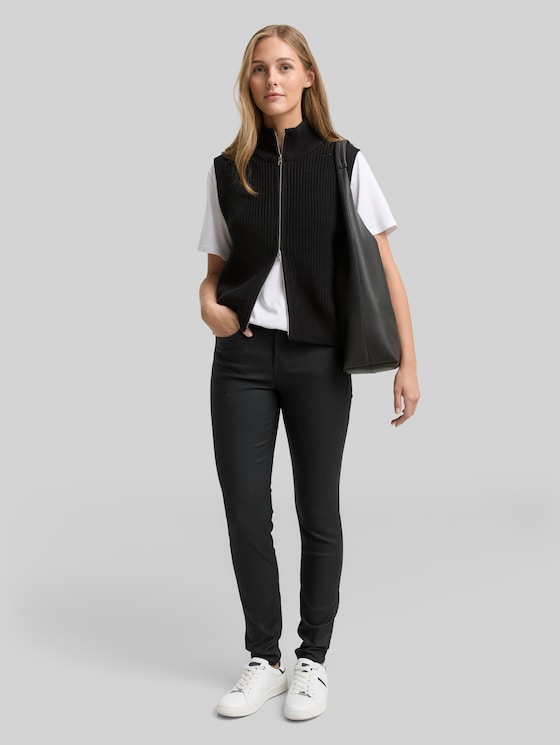 Coated TTNELA SKINNY jeans - coated black denim