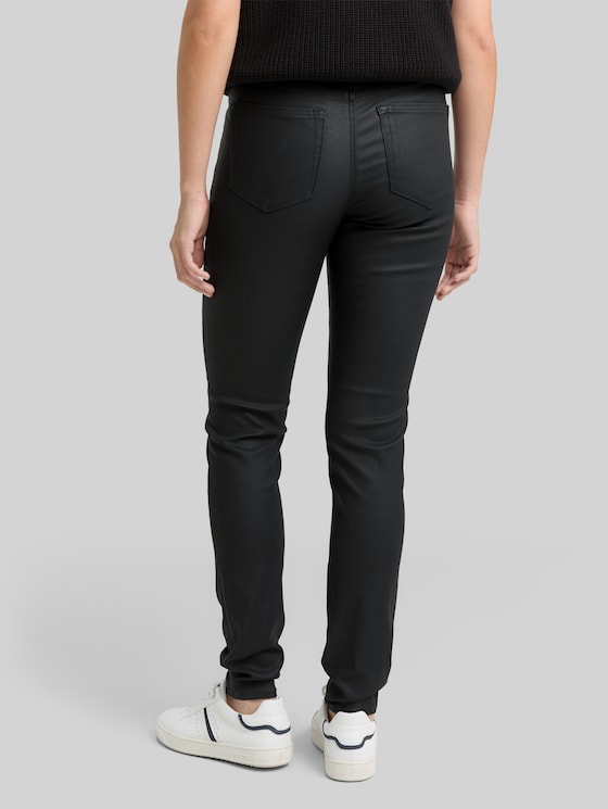 Coated TTNELA SKINNY jeans - coated black denim