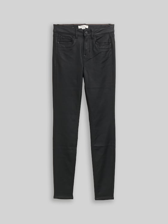 Coated TTNELA SKINNY jeans - coated black denim