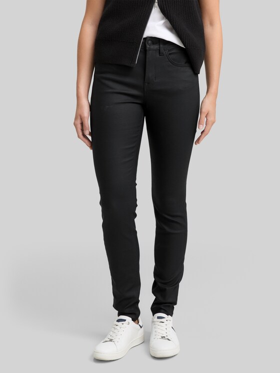Coated TTNELA SKINNY jeans - coated black denim