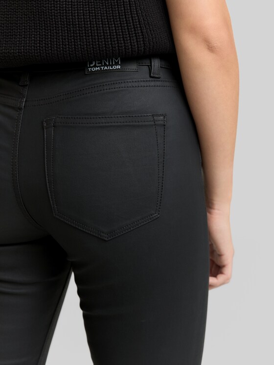 Coated TTNELA SKINNY jeans - coated black denim