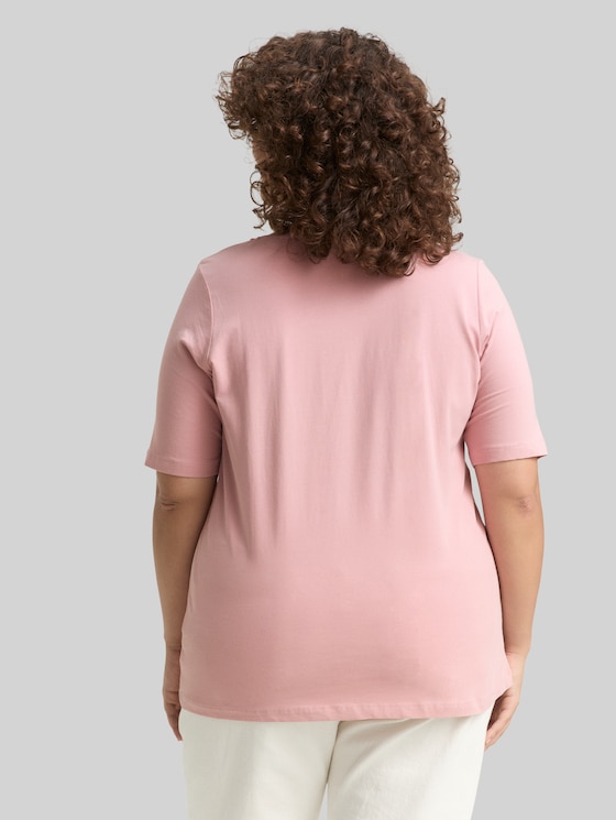 Plus - T-shirt with a print - Morning Pink