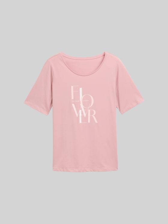 Plus - T-shirt with a print - Morning Pink