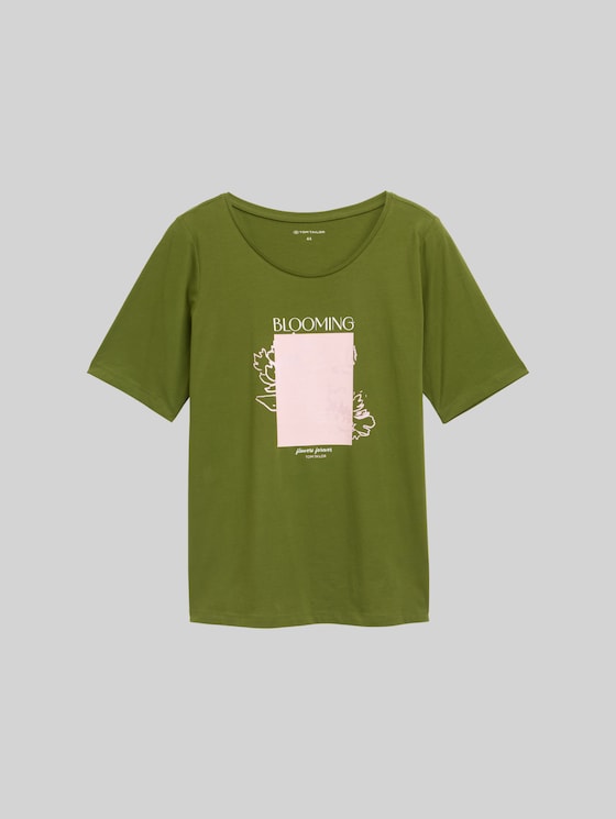 Plus - T-shirt with a print - deep ivy green