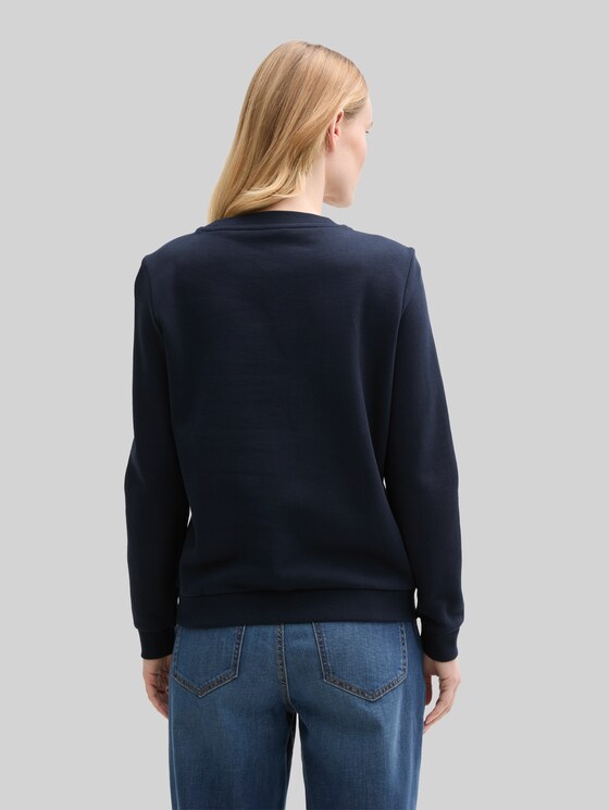 Loose fit sweatshirt with print - sky captain blue