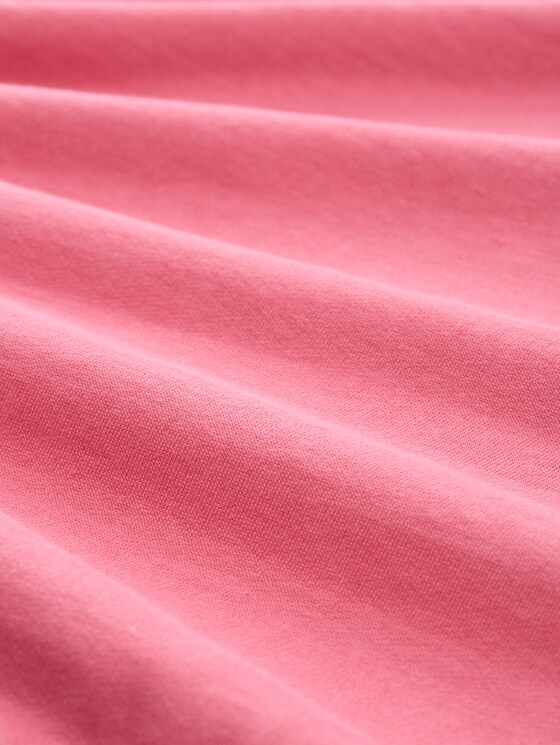 Loose fit sweatshirt with print - Bright Rose